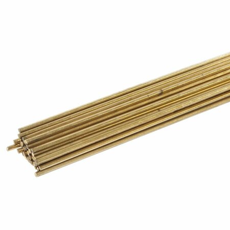 FORNEY Gas Brazing Rod, Low Fuming Bare Brass, 1/8 in x 36 in, 5 Pound 47305